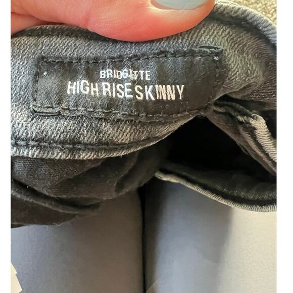 Lucky Brand Bridgette High Rise Skinny Jean, Gray, 14/32, Raw Hem, 26" Inseam - Picture 3 of 15